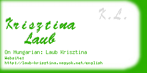 krisztina laub business card